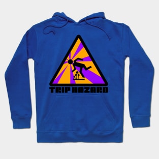 Purple Trip Hazard Psychedelic Warning Sign Hoodie